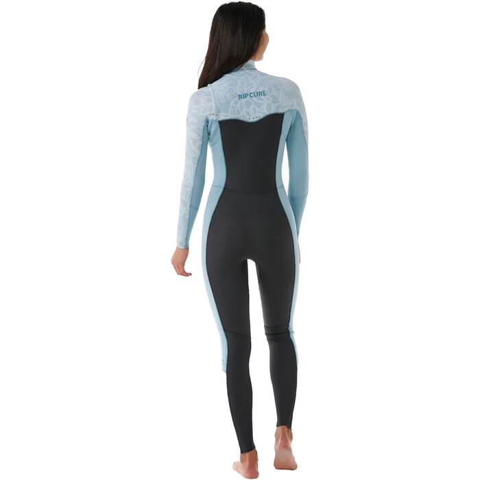 2024 Rip Curl Womens Dawn Patrol Performance 4/3mm Chest Zip Wetsuit 14UWFS - Mid Blue